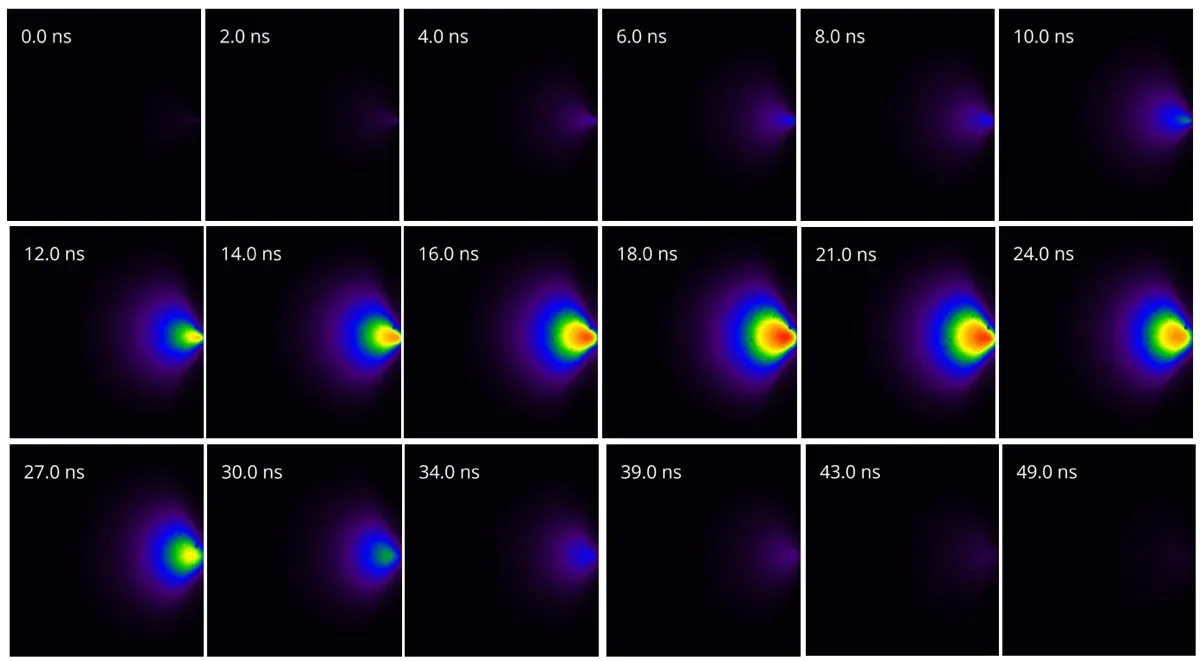 Laser ablation plume